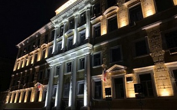 Освещение фасада здания районной администрации, г. Нижний Новгород